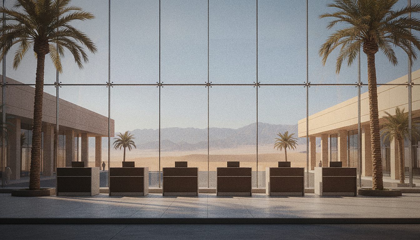 Mietwagenschalter in der Ankunftshalle des Flughafens Hurghada